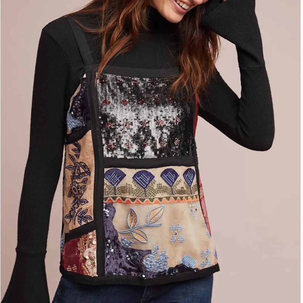 Anthropologie sparkle patterned tank